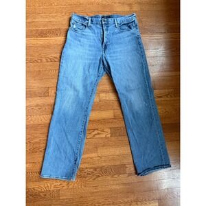Lucky Brand 181 Relaxed Straight Jeans Blue‎ Denim Medium Wash 36x32 Mens Womens